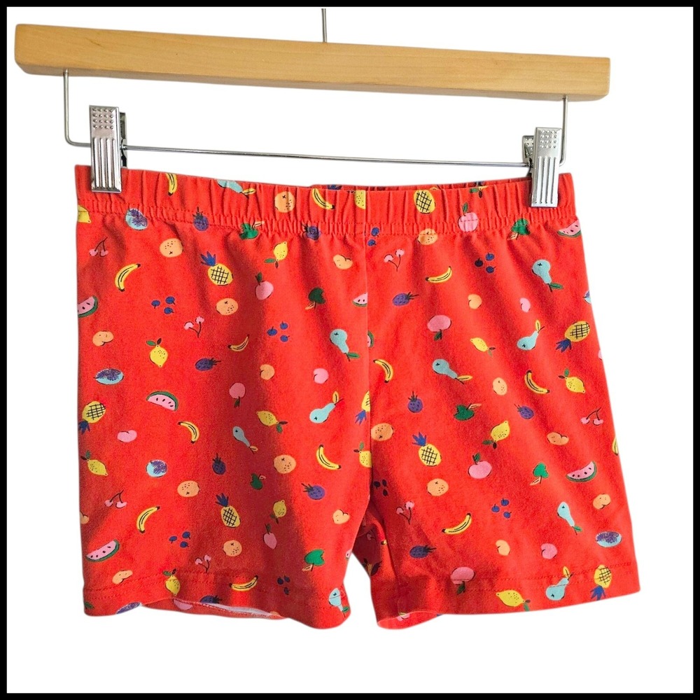 Hanna Andersson Bike Shorts Fruit Print Red Casual Playwear Shorts Size 150 12 y